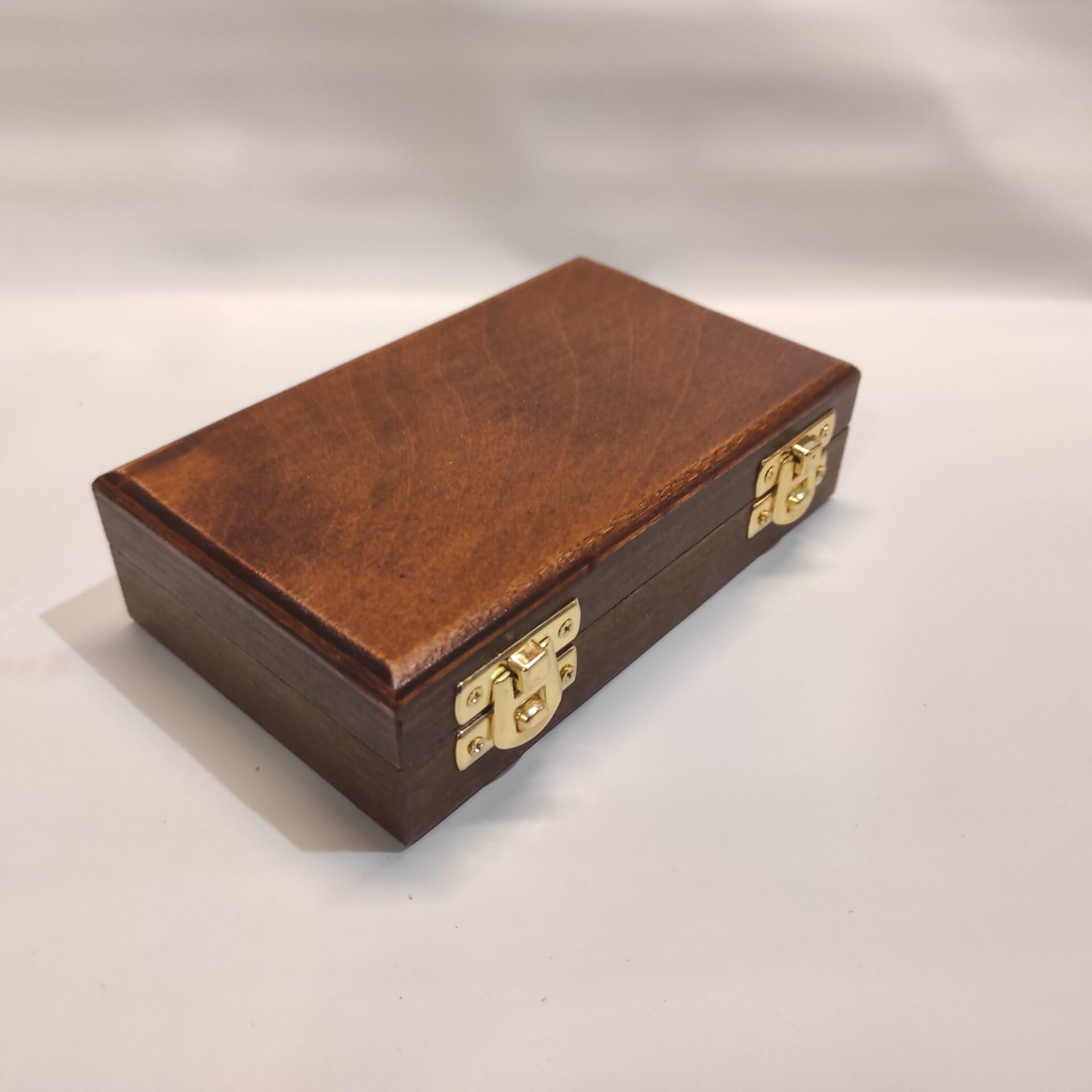 Caja para monedas y medallas antiguas certificadas, madera maciza, 2 compartimentos 50x50 mm, terciopelo italiano, hecha a mano, numismática