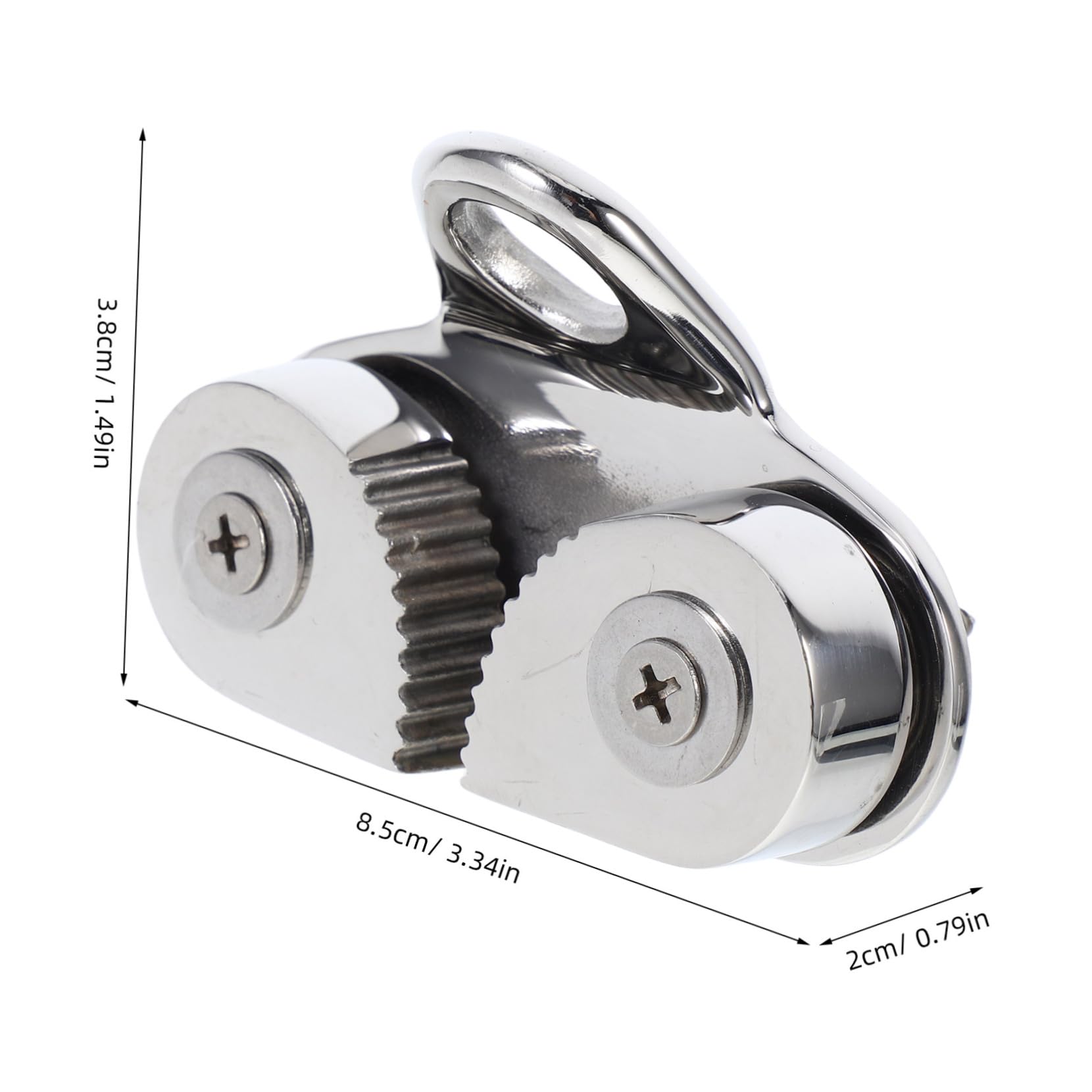 POPETPOP Rope Clutches Sailboats Stainless Steel Cam Cleat Cam Tooth Design for Boat Deck