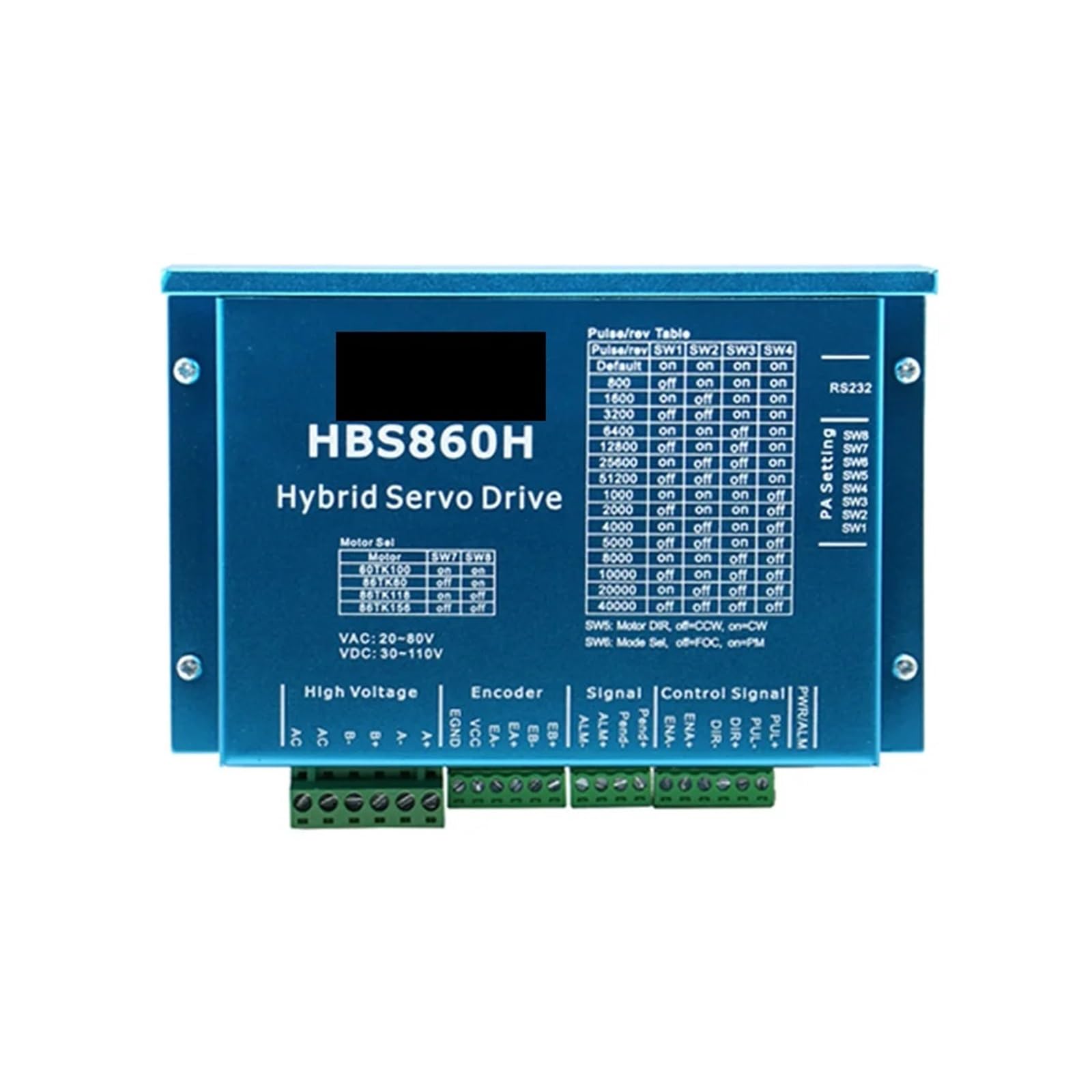 Driver Motore Passo-Passo Nema34 2 Fasi 4.5 8. 12. NM Servomotore ad Anello Chiuso con Freno e Driver(4.5Nm,5M Encoder Cable)