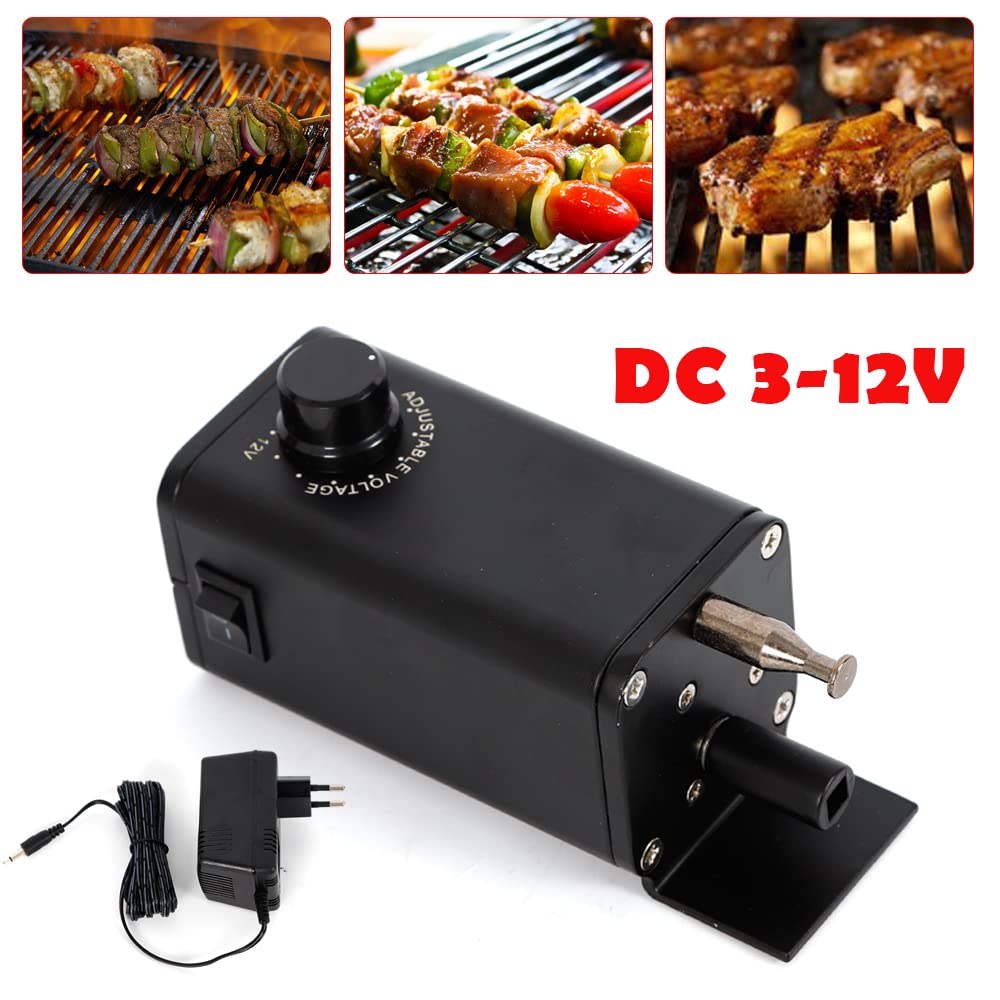 15W Rotator Grillmotor BBQ Grill Motor Rotisserie Getriebemotor Drehspieß DC 3-12V für Grillspieß Rotisserie Outdoor Picknick Grills Werkzeug