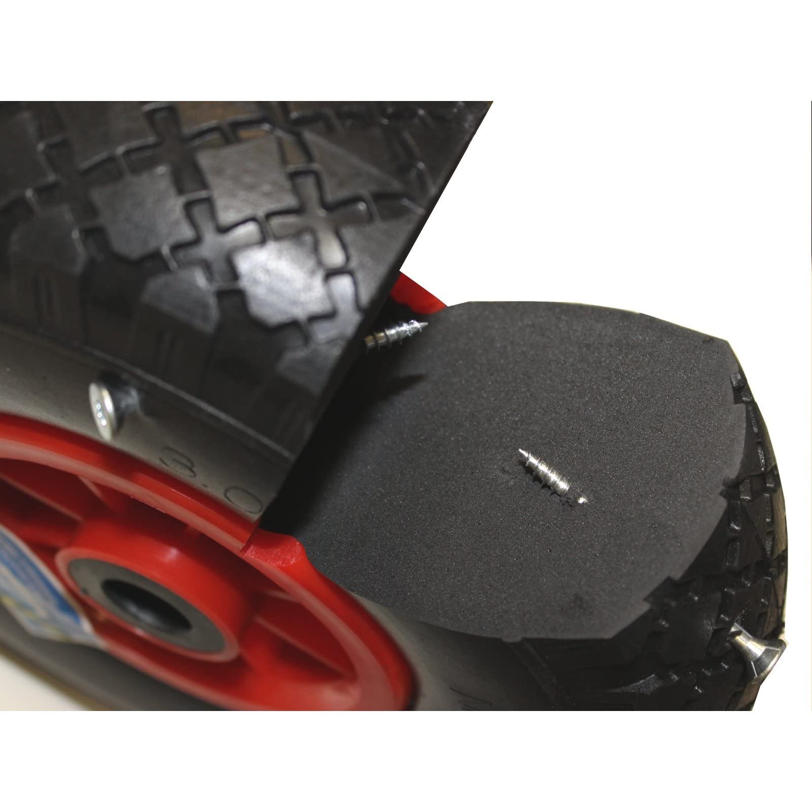 TRUTZHOLM 2x Sackkarrenrad PU-Rad 260x85 mm 3.00-4 75 mm zentrierte Nabe Ø 20 mm rot Vollgummi Bollerwagen