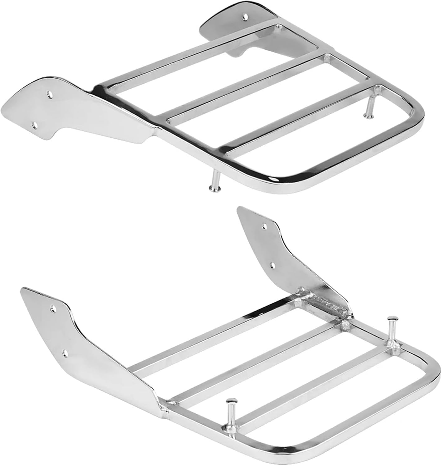Replacement Rear Carrier Rustproof Silver Chrome Simple Installation Heavy Duty Sissy Bar Luggage Racks Strong for Honda Shadow VT750 C2 1997-2003