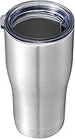 Vista 10 de HASLE OUTFITTERS Vaso de 20 onzas a granel, vasos de acero inoxidable con tapa, vaso aislado al vacío, vaso de doble pared, tazas de café, gris