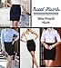 Sweet Hearts Mini Pencil Skirt for Women- Above Knee Silky Basic Bodycon Skirt Made in USA (Black, Medium)