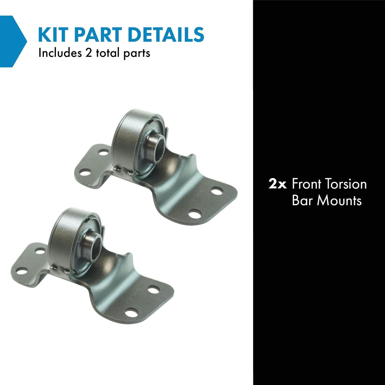 TRQ Front Torsion Bar Mounting Support Pair Compatible with Chevy Truck 4WD