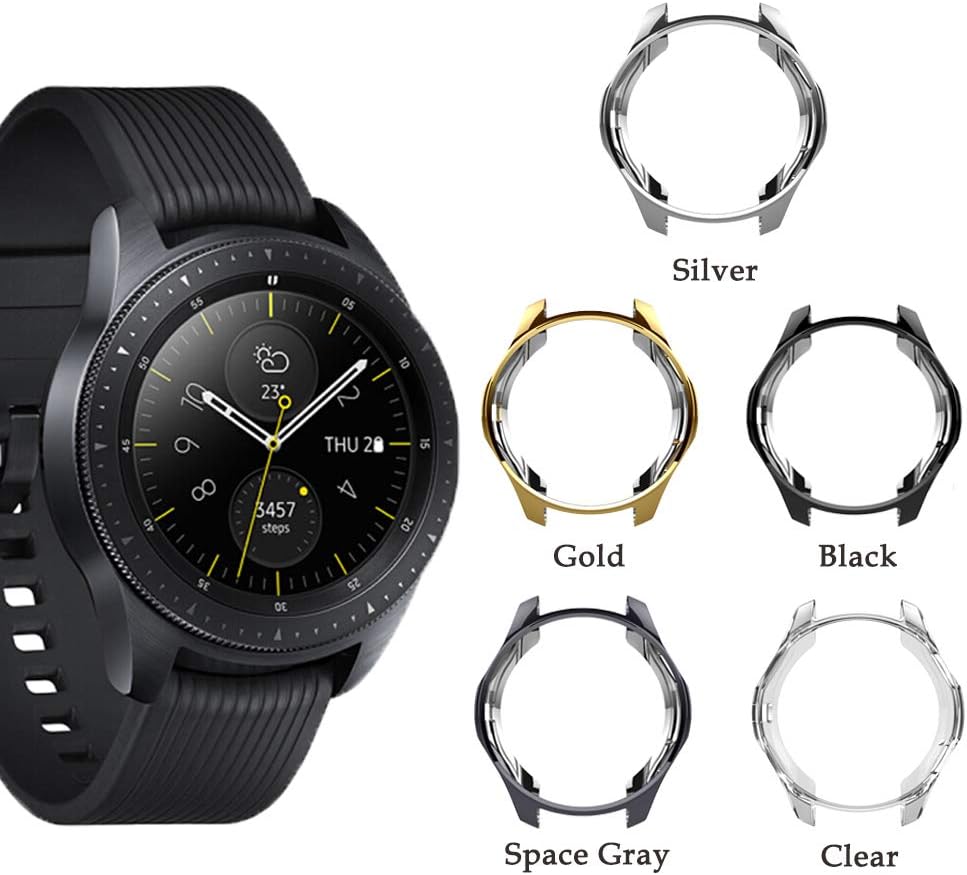 Cuteey Case for Samsung Galaxy Watch 42mm,Soft TPU Protector Bumper Shock-Proof Protective Cover for Galaxy Watch Gear S3 Band Accessories (5 Pack, 42mm