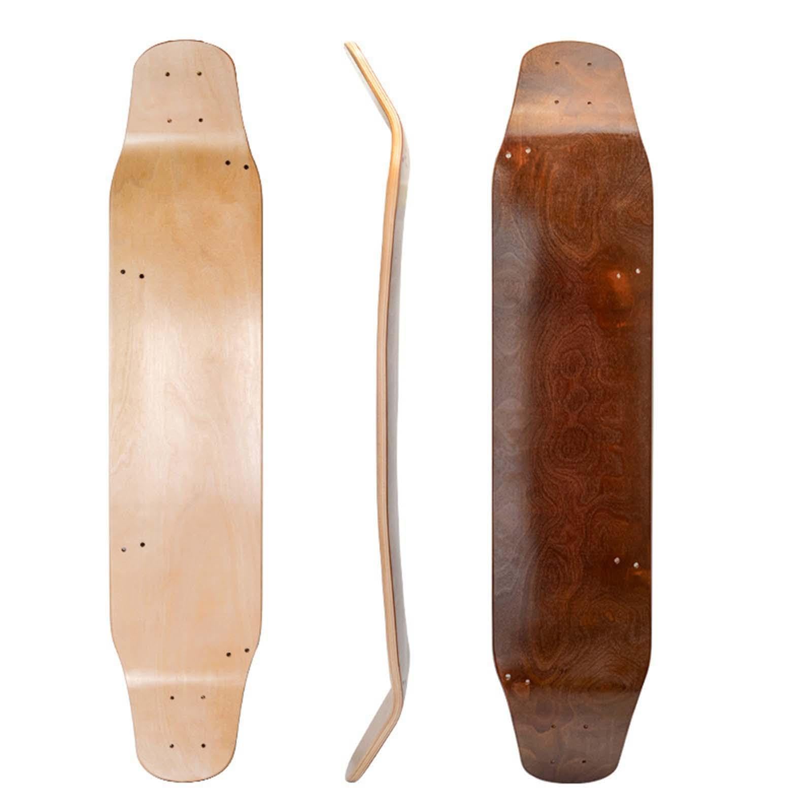 Planche de Skateboard Vierge à Double Rocker en érable, idéale pour Le Longboard, Le Street et Le Skatepark.