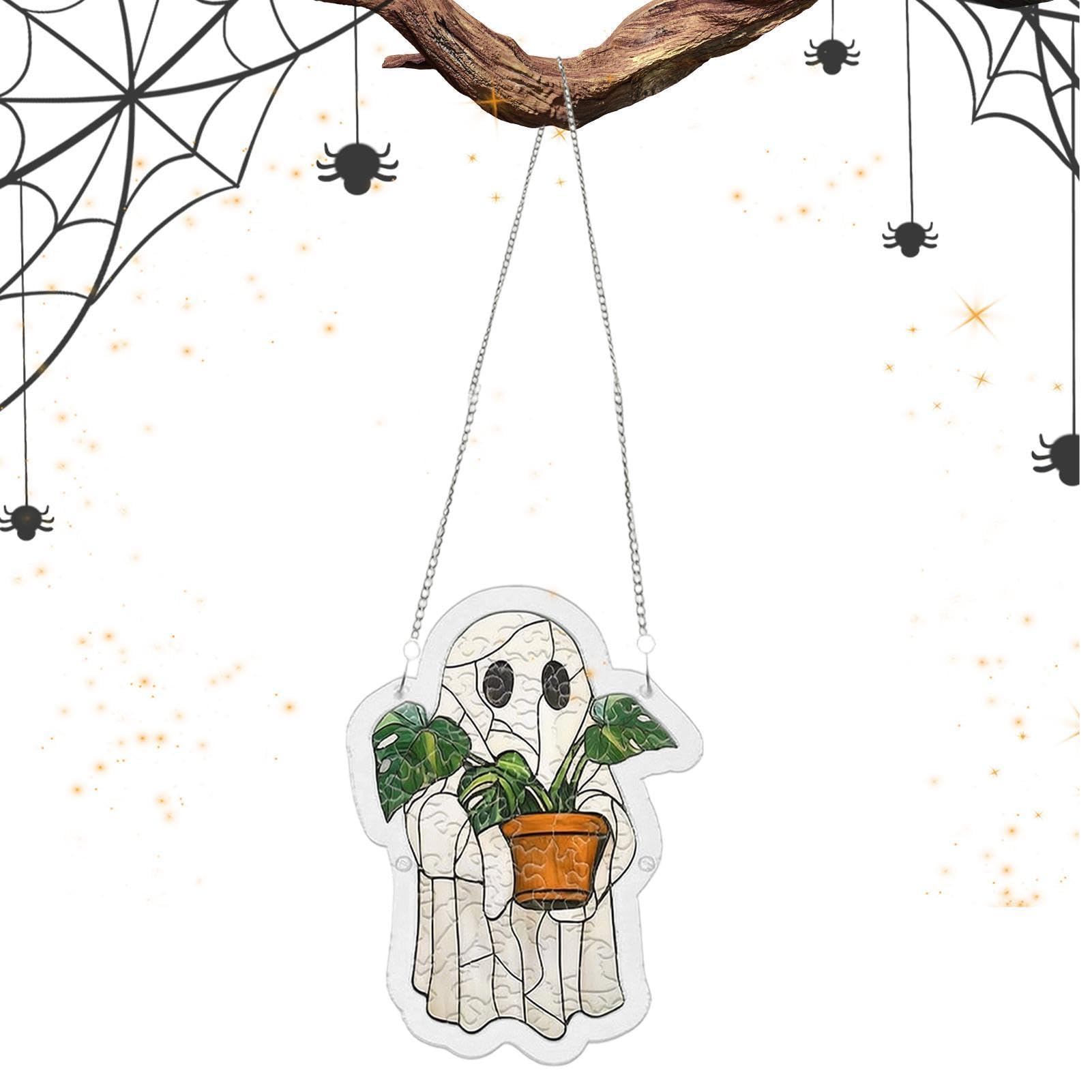 Attrape-d'halloween pour fenêtre en acrylique résistant aux reflets lumineux