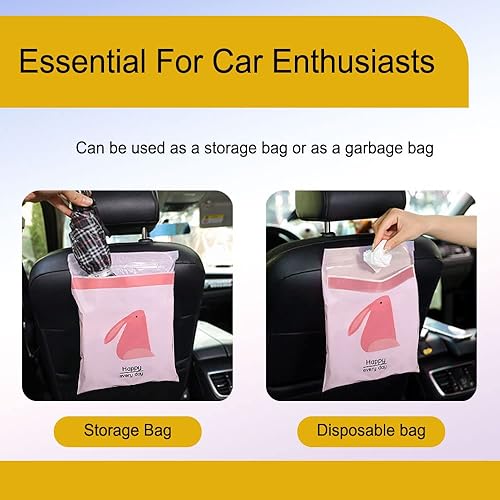 Miniatura 3 de 15 bolsas de basura para automóvil, desechables fáciles de pegar, bolsas de basura portátiles para automóvil, bolsas de basura adhesivas a prueba de