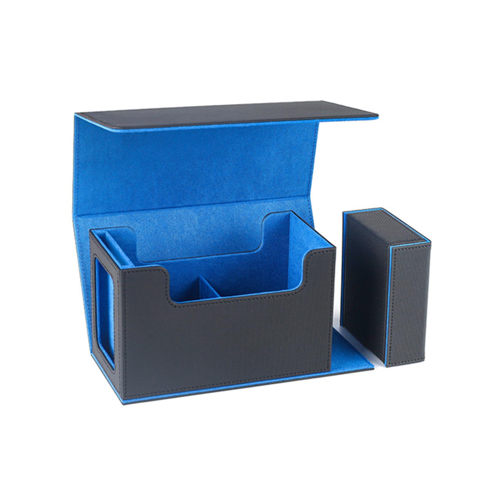 Aufbewahrungsbox aus PU-Leder für Sammelkarten, Brettspiele, mit Würfelablage, große Kapazität