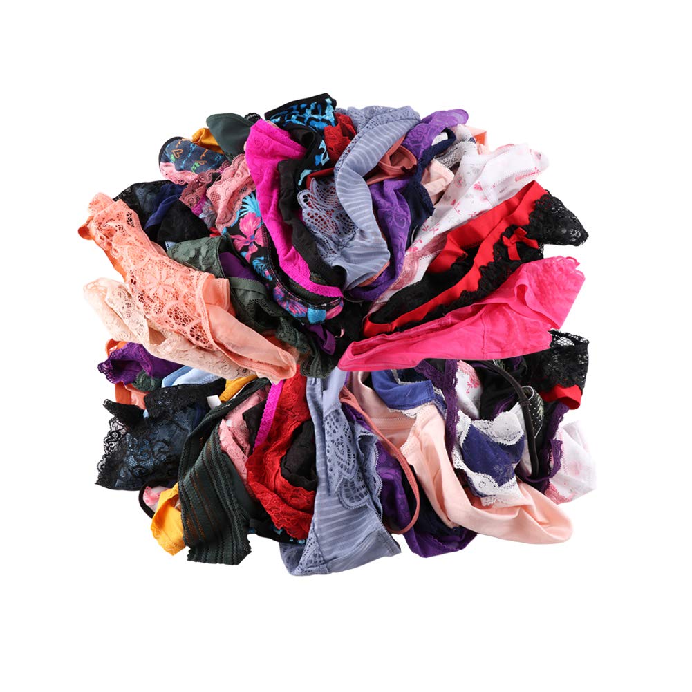 HORIOL 10 Pack Variety of Panties for Women Sexy Lace Thongs G-Strings T-Back Cotton Briefs Underwear