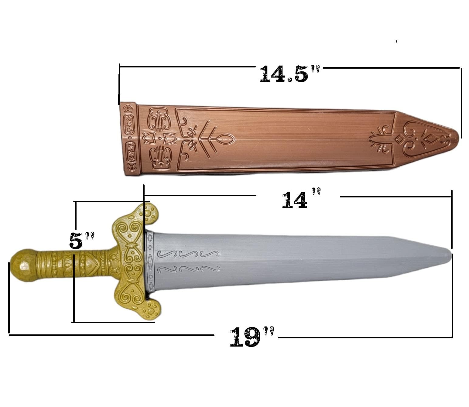 金属製の彫刻入り剣 約120cm 金属製の彫刻入り剣 約120cm