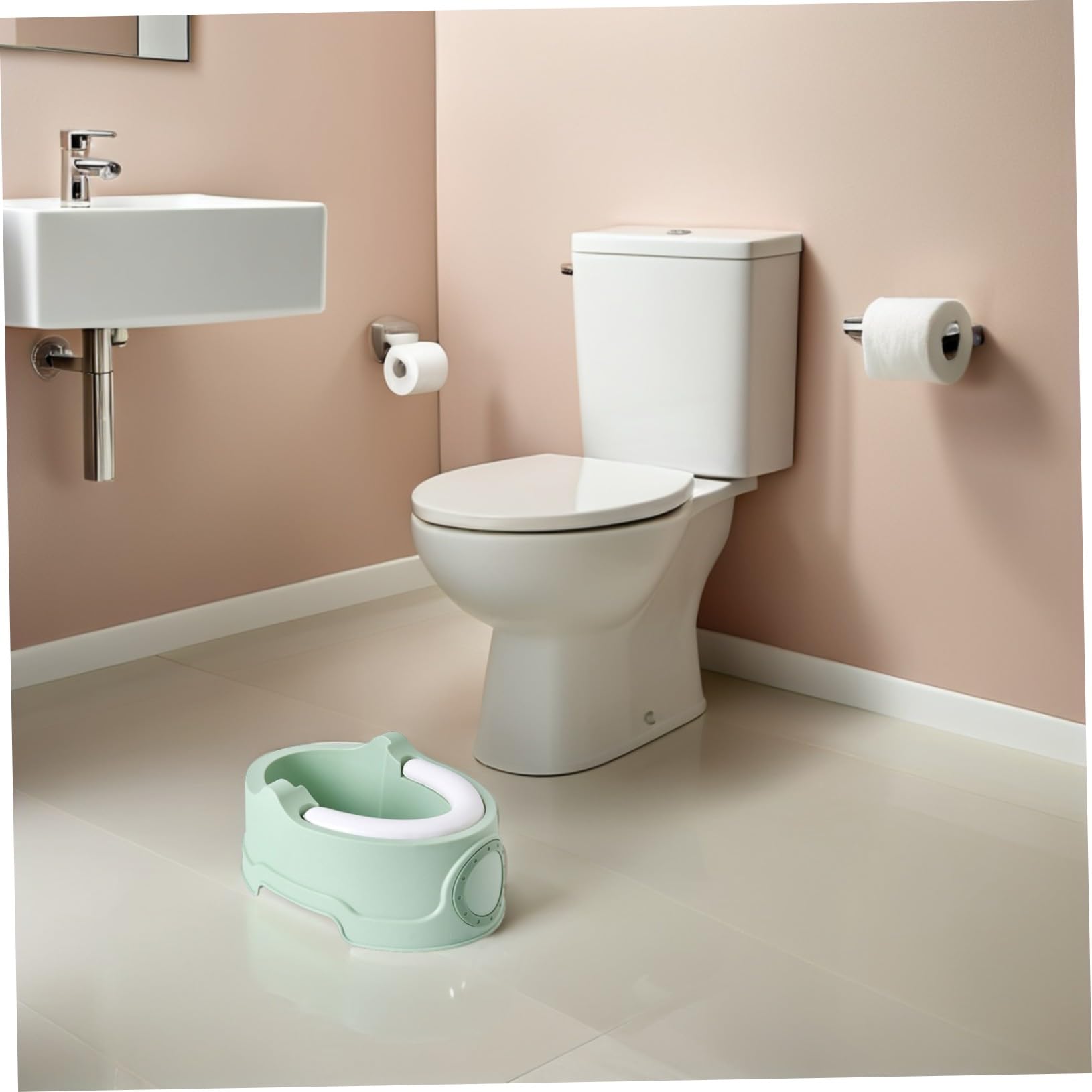1pieza Bañera De Lavado Para Bebés Cuenco De Lavado De Antideslizante Para Recién Nacidos Diseño y Material Ecológico Para Infantil Verde