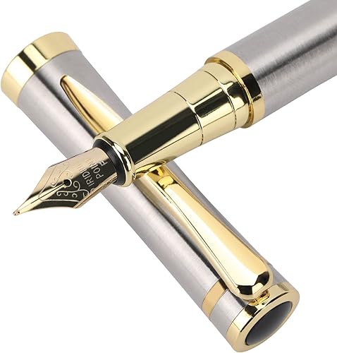 Vista 11 de Cheericome Pluma estilográfica, juego de pluma estilográfica de lujo para hombres y mujeres, bolígrafo de tinta para escritura suave, pluma Negro