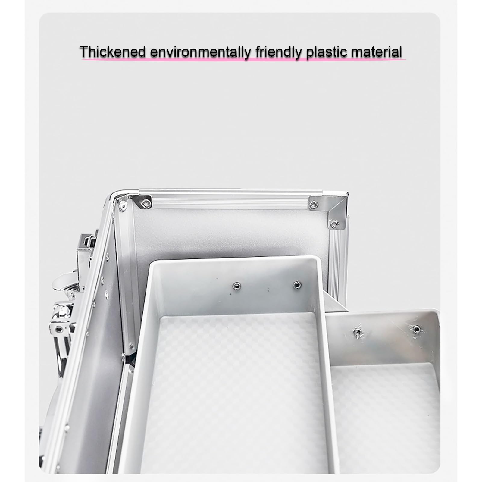 Botiquin Vacio, Botiquín, Neceser Botiquin, caja de Almacenamiento de Suministros de Emergencia con Llave y Cerradura, caja de Medicamentos de Aleación de Aluminio de gran Capacidad(Large)