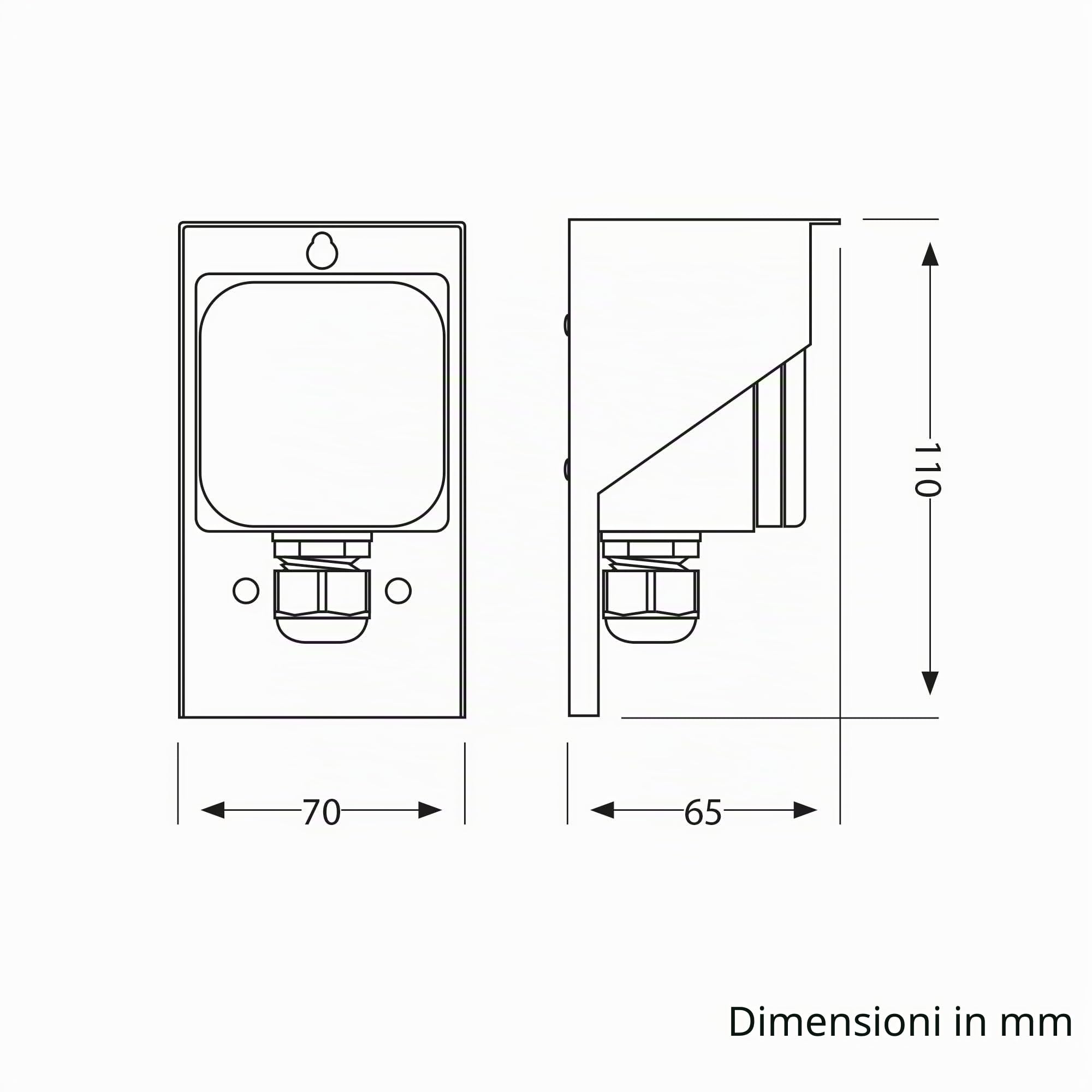ledscom.de 3 prese PIWI per esterni/ambienti umidi, a vista, IP44, singola Schuko, 16 A/230 V, acciaio inossidabile, plastica, antracite