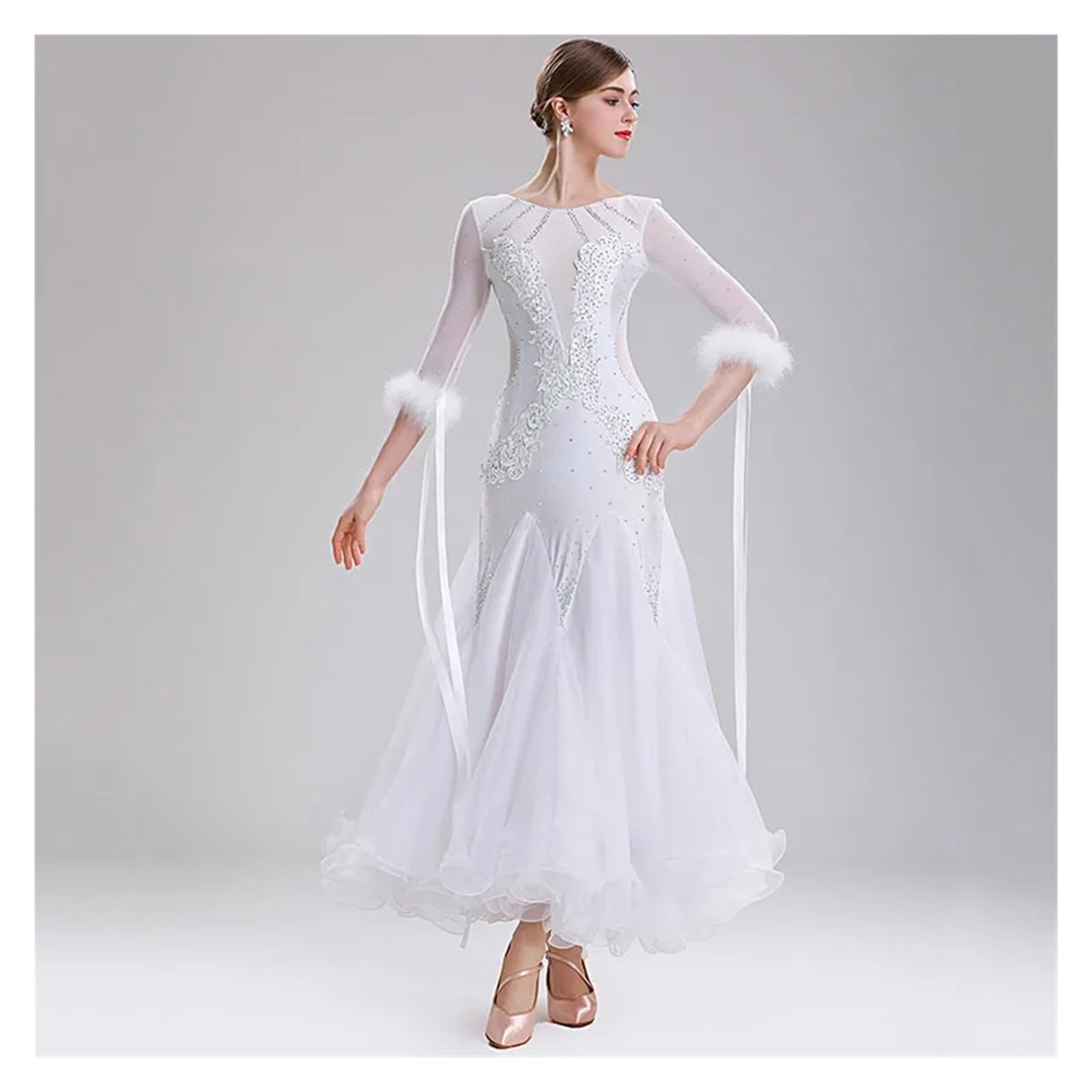 Vestidos de competición Baile salón, Ropa Fiesta vals for Mujeres, Moderno, Disfraces