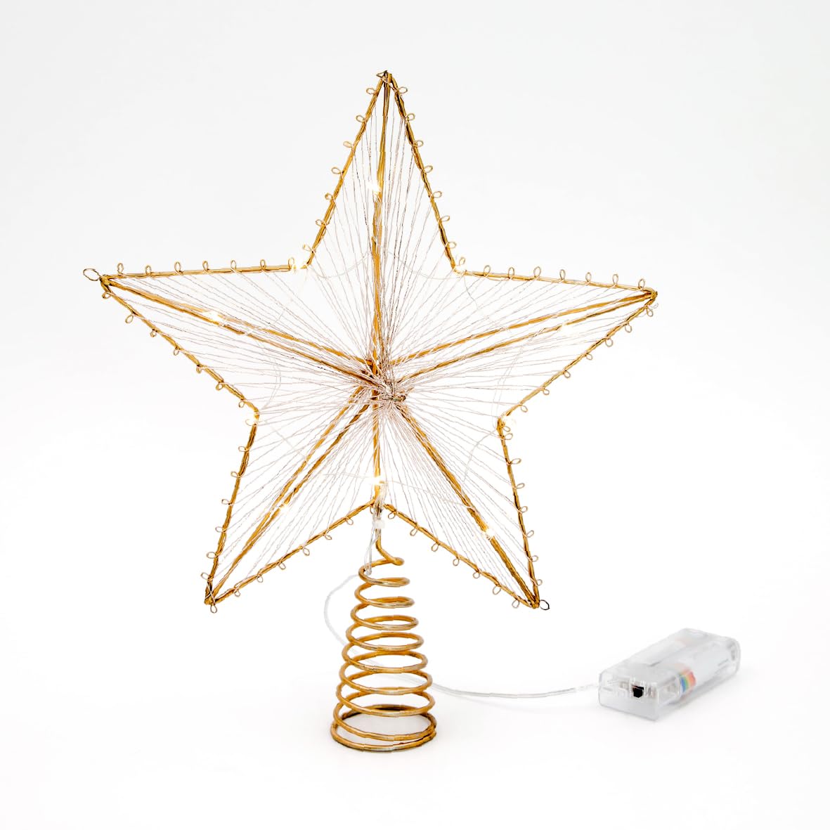 The Christmas Workshop Gold Star Shaped Christmas Tree Topper from B&Q