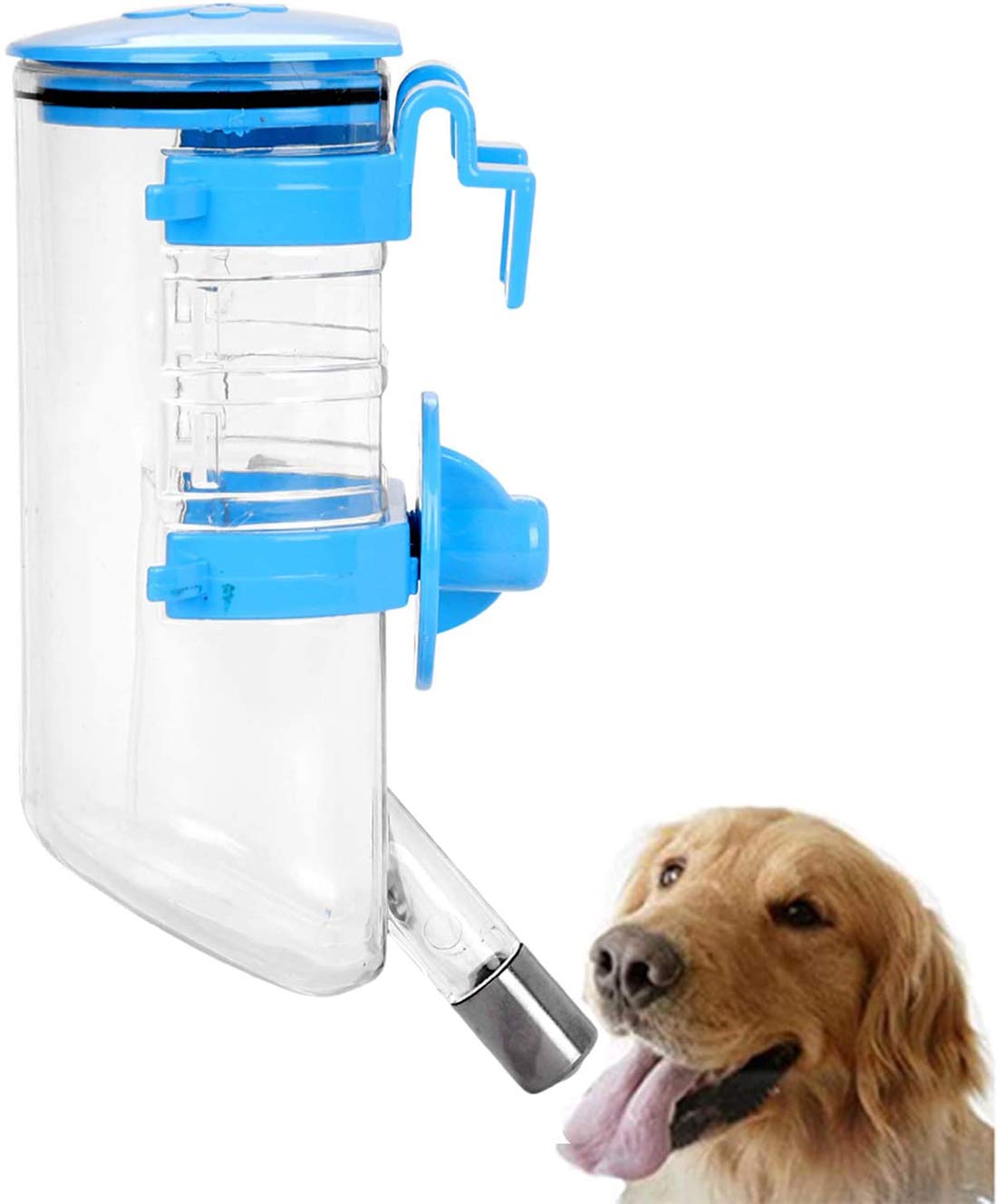 MAKINGTEC Dog Crate Water Bottle Cat Water Bottle for Cage Pet Automatic Water Dispenser Kennel Cage Water Bottle Hanging Puppy Water Drinking Fountains Water Feeder