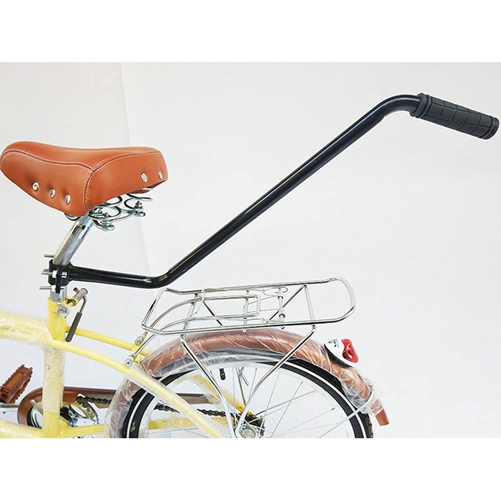 SUN-J Barra de equilibrio para bicicleta, herramienta de aprendizaje para niños, metal, negro