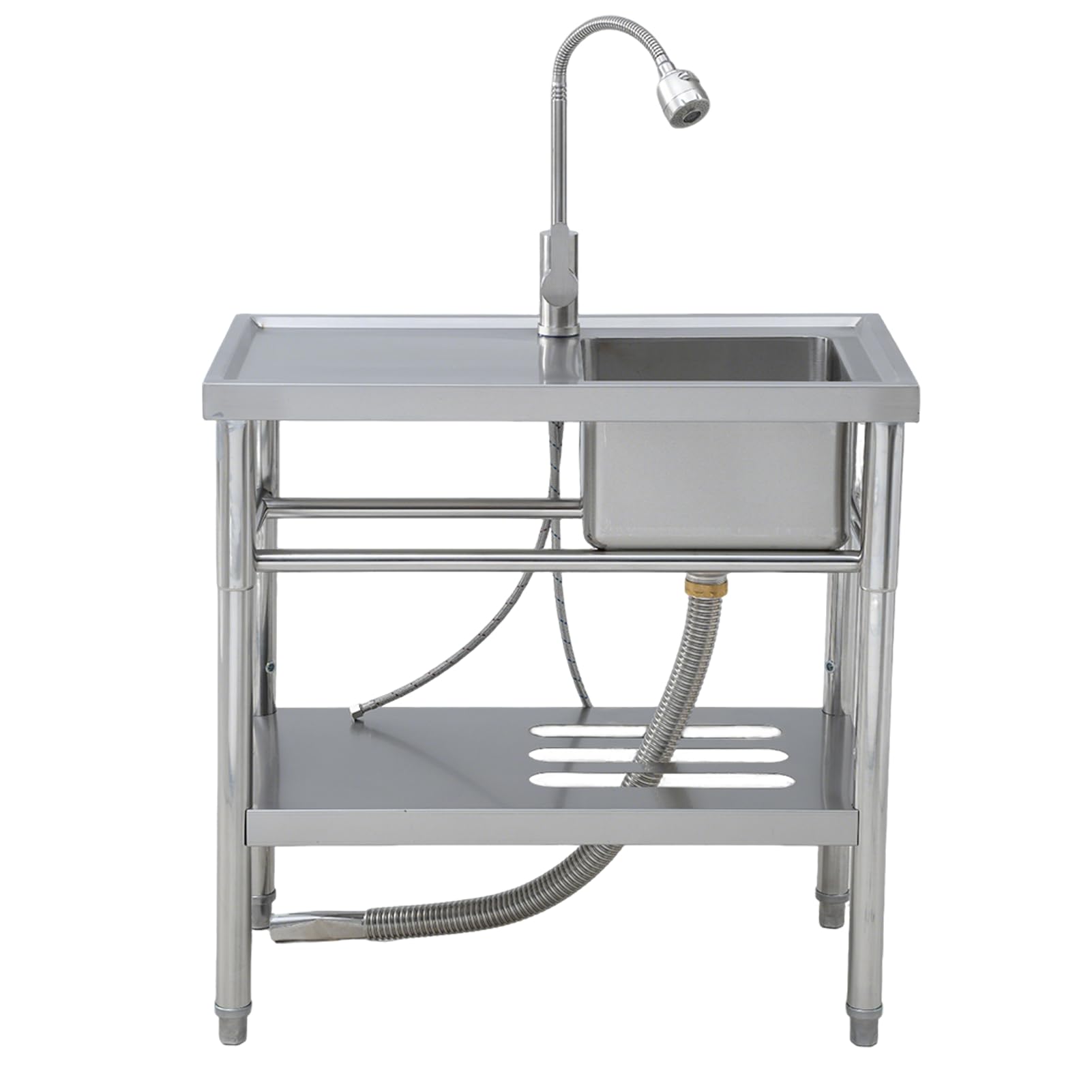 Garvee Stainless Steel Sink 2.0 Series - Single Sink with Workbench and Left Drawer