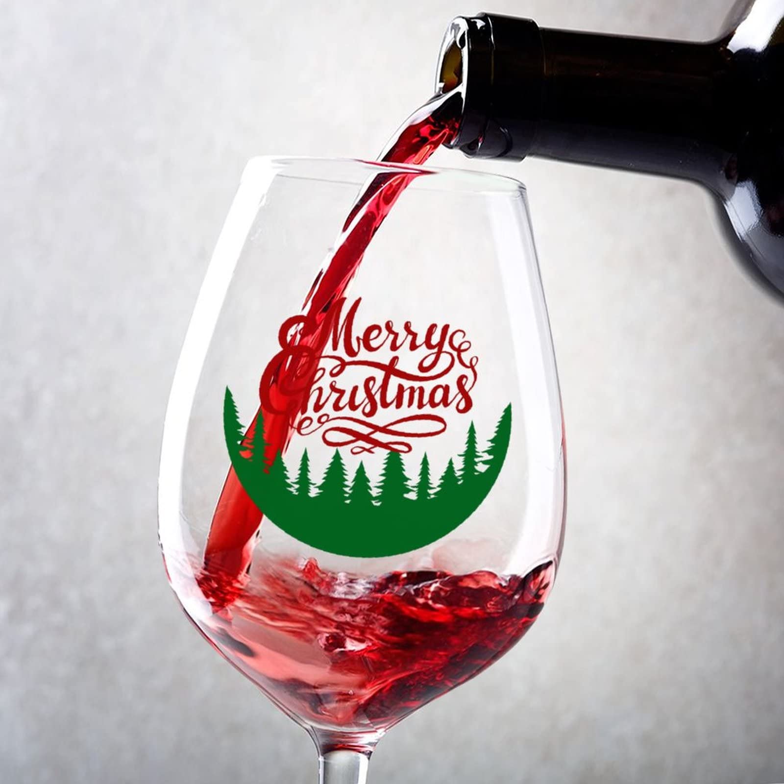 Verres à vin Merry Christmas le cadeau idéal sous le sapin pour amateurs de vin