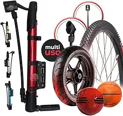 Bomba De Ar Manual Multiuso Inflador De Ar Portátil Encher Bola | Pneu De Bike | Bicicleta | Colchão Inflável | Piscina Infantil | Pneu De Moto | Câmera de Ar