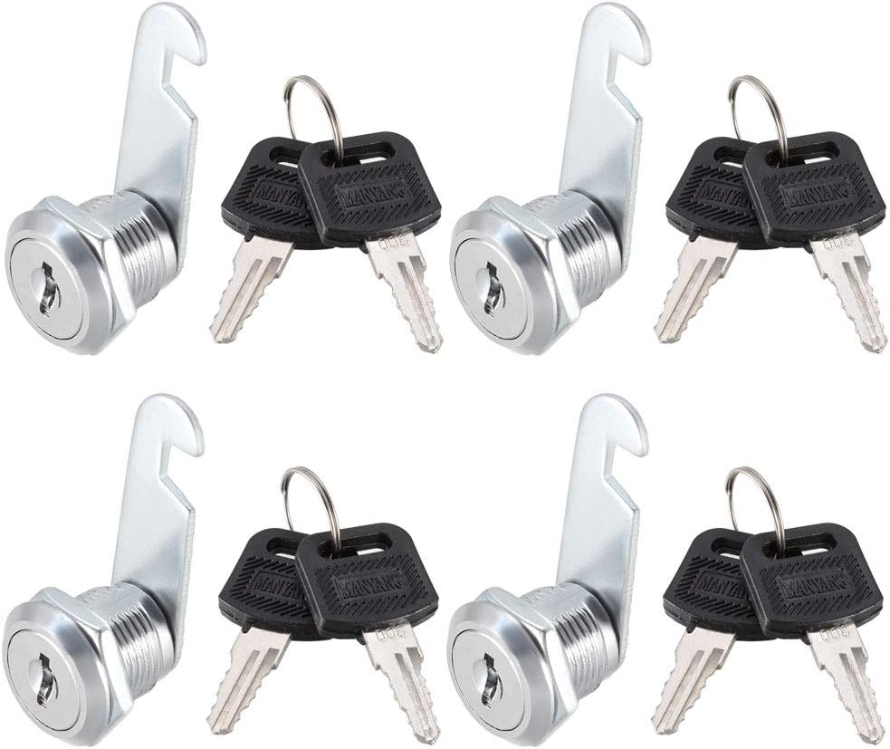 uxcell Drawer Cam Lock, 5/8" Cylinder Length with No.0 Cam