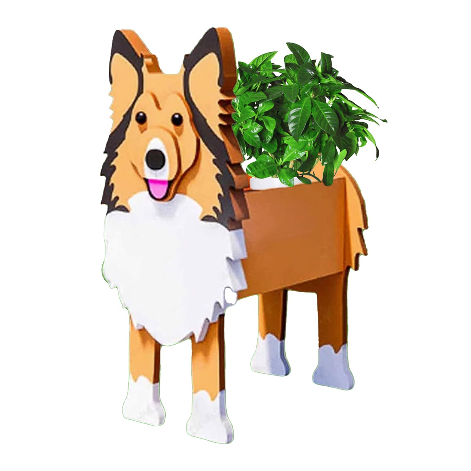 strolfay Sheltie Dog Planter, Flower Pot Gifts for Women — image 1
