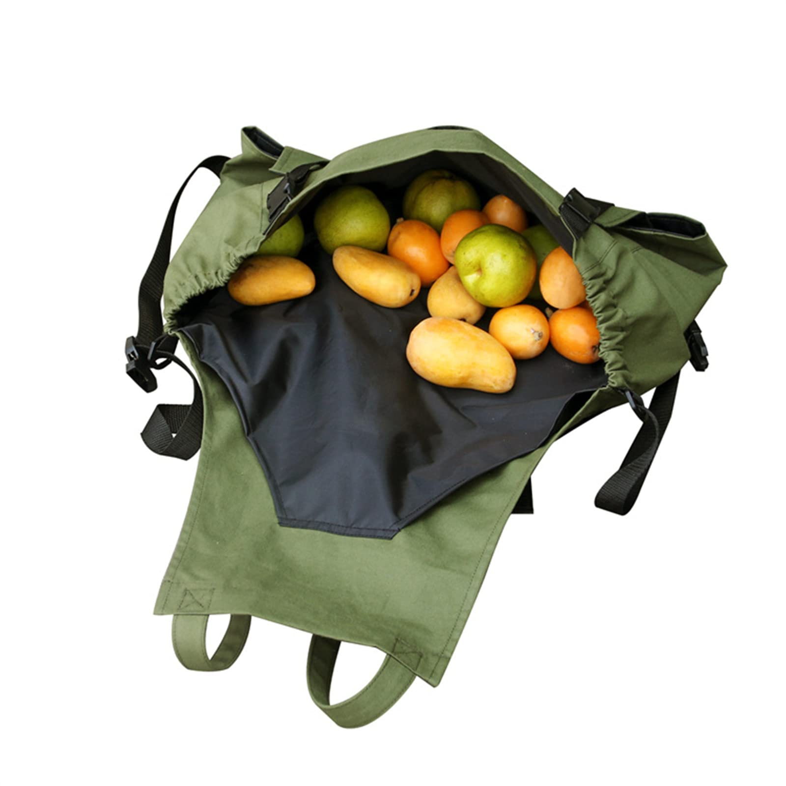 Tablier de jardin avec poche récolte de fruits sac de cueillette,sac de rangement en toile réglable tablier de jardinage avec poche à dégagement rapide,Jardinier cueillette tablier