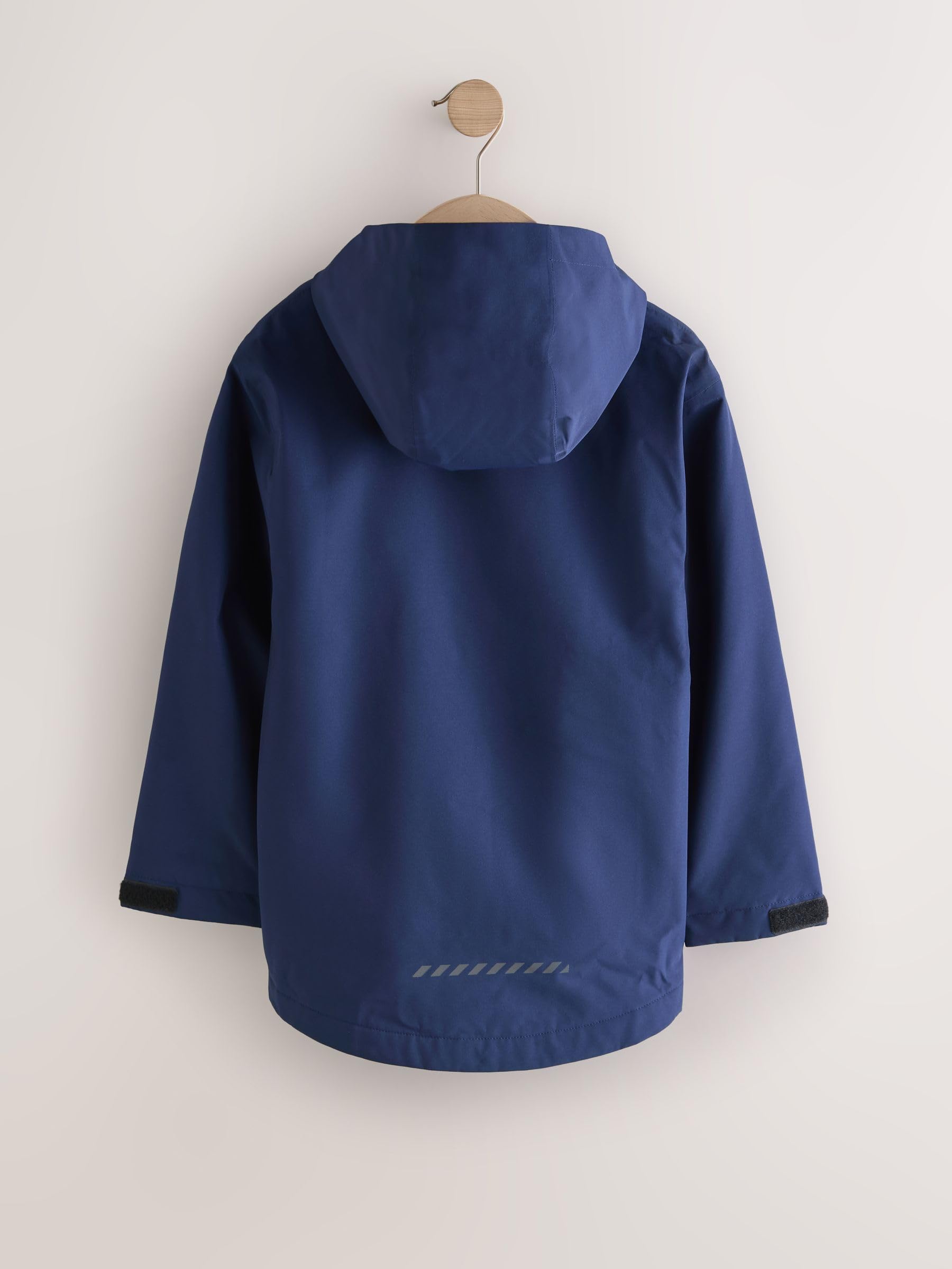 NEXT Ragazzo Giacca impermeabile con cappuccio e fodera in pile | Bambino, Standard, Zipper, Lavabile in lavatrice