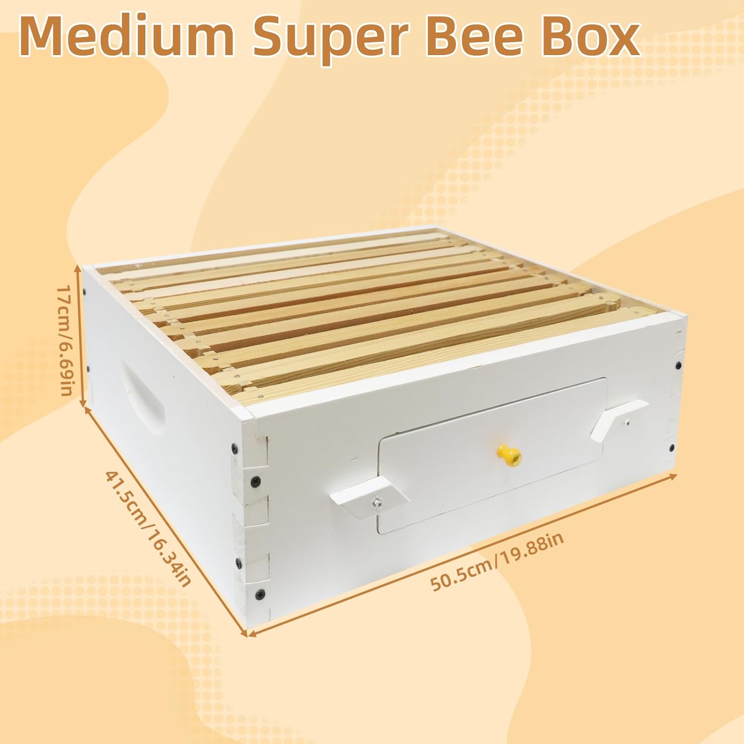 10 Frame Beehive Middle Box Super Bee Box Painted for Sale Bee Hives with Windows - Image 2