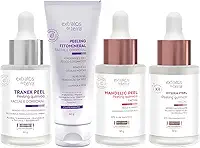 Kit 4 Peelings Renovação E Clareamento - Tranex Pell + Peeling Fitomineral + Mandelic Peel + Hydra Peel Extratos Da Terra