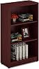 3 Shelf Wood Bookcase Freestanding Display Shelf Adjustable Layers Bookshelf for Home Office Library Small Narrow SpaceMahogany, 3-Layers,24.4W x 11.6D x 44.1H inch