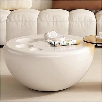 Coffee Table,Round Coffee Table, Small Coffee Table White, Mid Century Modern Tea Table,Creative Cat Claw Coffee Table, Simple and Luxurious Round Glass Side Table.Coffee Table