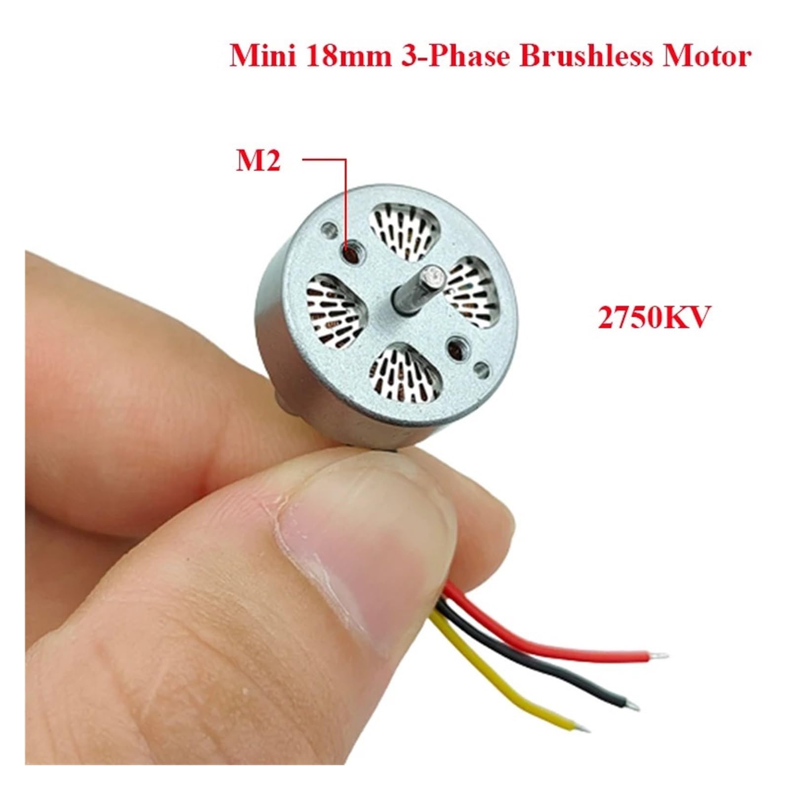 3/5/10 pezzi 2750KV Mini 18mm Motore brushless trifase ad alta velocità 2S-3S Albero da 2 mm for modello di aereo RC Drone FPV Quadcopter per generatore fai da te(10PCS,Motor A)