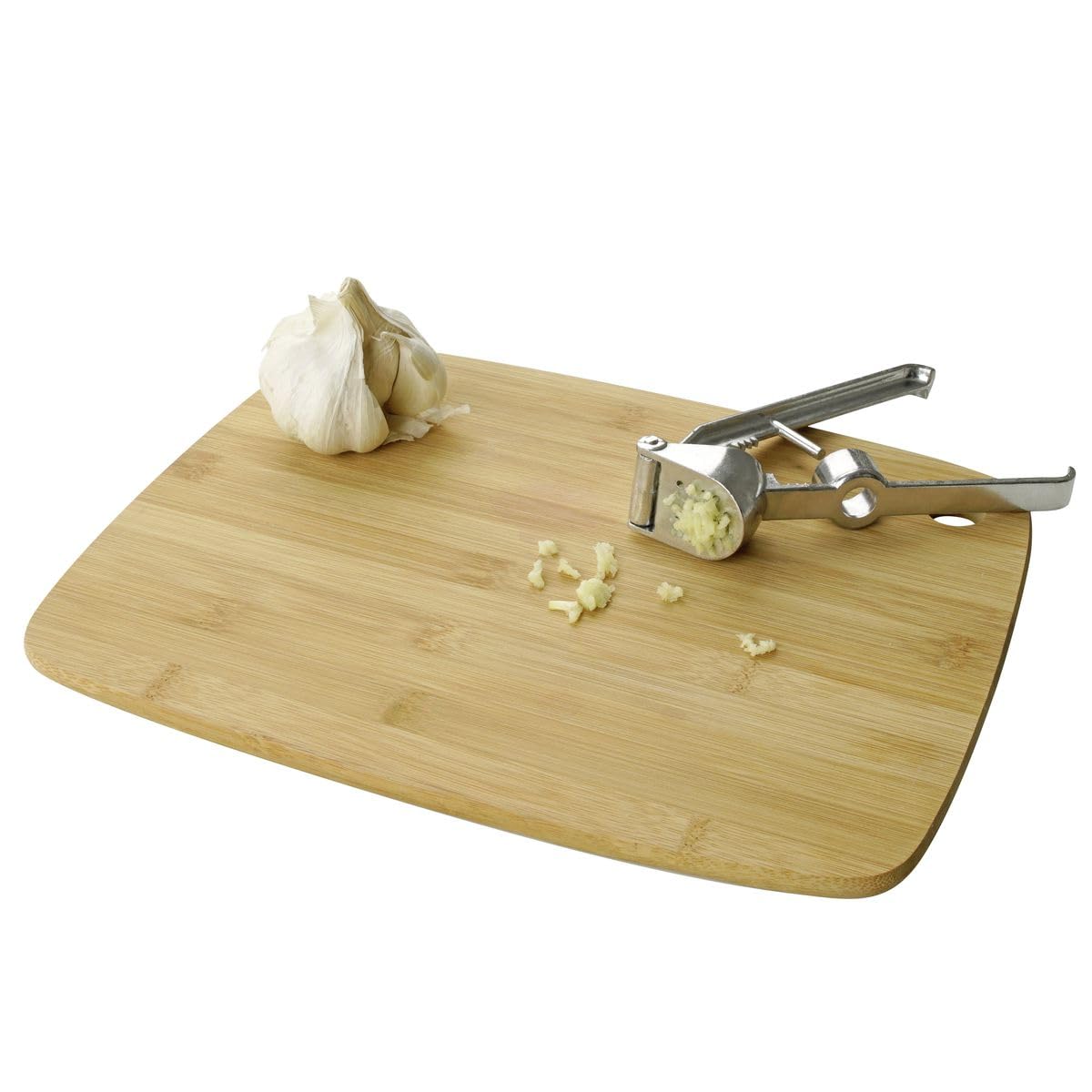 Fackelmann Prensa ajos Profesional Manual para machacar o prensar Jengibre y Patata-Cascanueces-Deshuesador de Aceitunas o Cerezas, Aluminio, 15,5x5x3cm