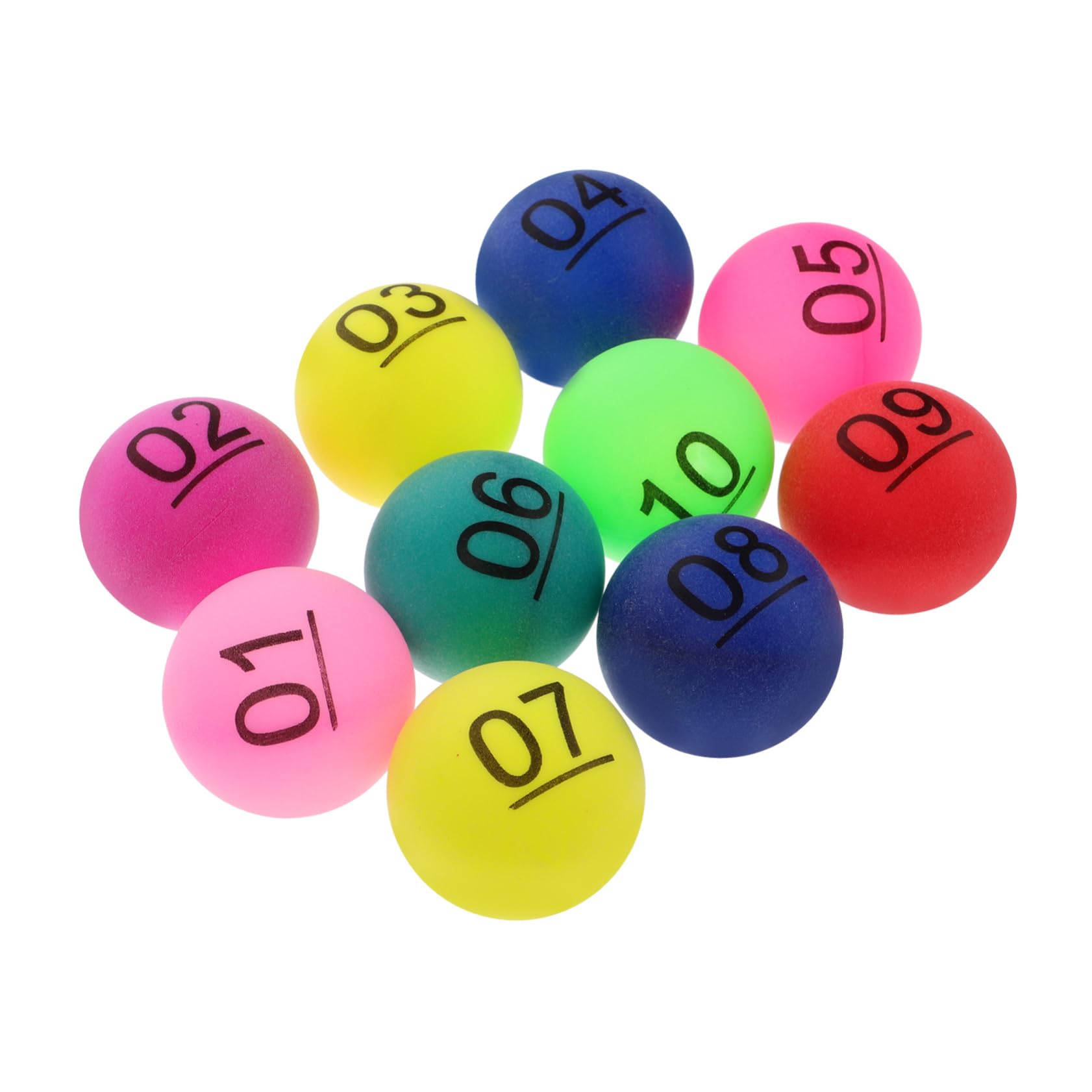 BESTonZON 10pcs Plastic Numbered Balls 1-10 for Raffle Lottery Drawing