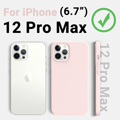 Miniatura 2 de AOTESIER Funda diseñada a prueba de golpes para iPhone 12 Pro Max, funda de silicona líquida con forro de microfibra suave antiarañazos protección