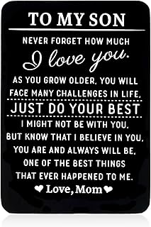 21st Birthday Gifts for Him Son Gifts from Mom to Son I Love You Wallet Card Insert Inspirational Christmas Stocking Stuffers for Men Teens Son Back to School Graduation Coming-to-Age Valentines Gifts