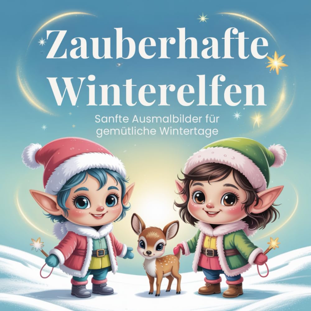 Zauberhafte Winterelfen Sanfte Ausmalbilder für gemütliche Wintertage: Zauberhafte Winterelfen: Ein ruhiges Winter - Malbuch für Kinder ab 3 Jahren: Sanfte Ausmalbilder für gemütliche Kreativzeit