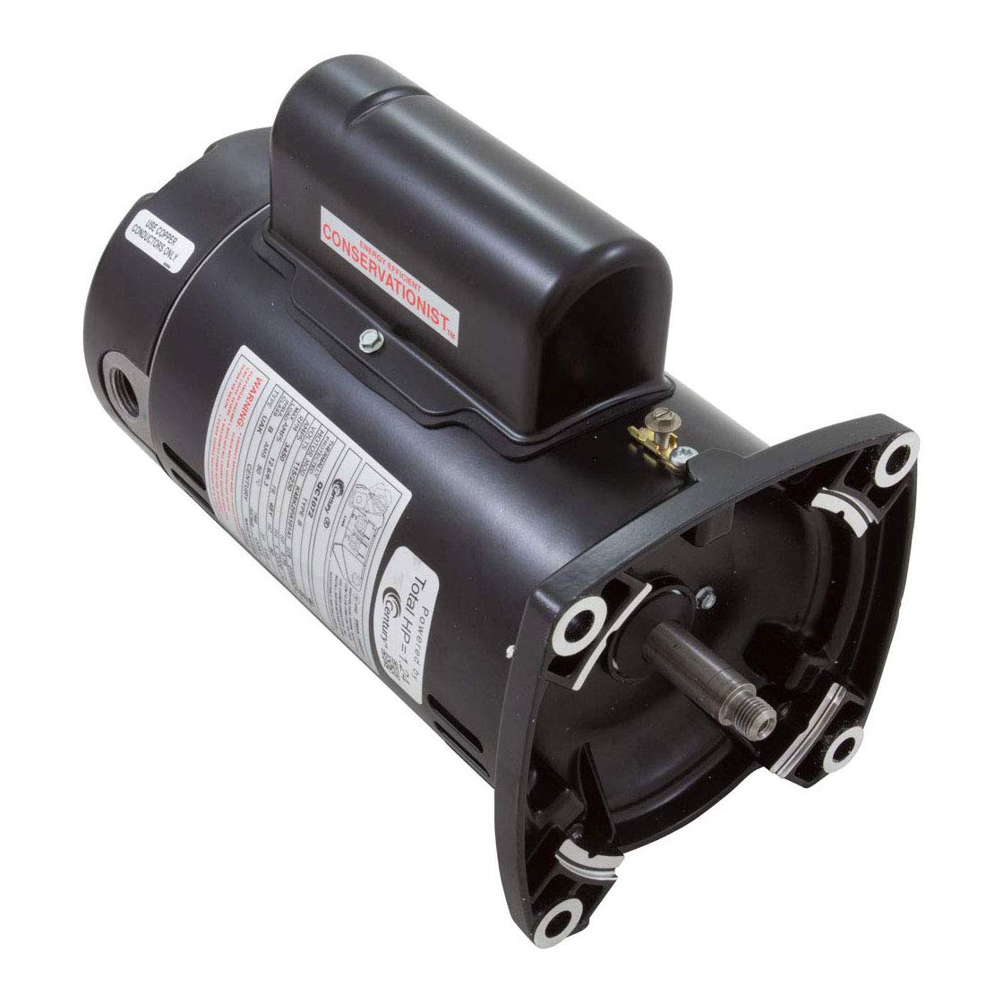 AO Smith/Century Electric Full Rate, Single Speed, 0.75HP, 3450RPM, 230/115V, 6.3/12.6 AMPS, 1.65SERVICE Factor, Square Flange