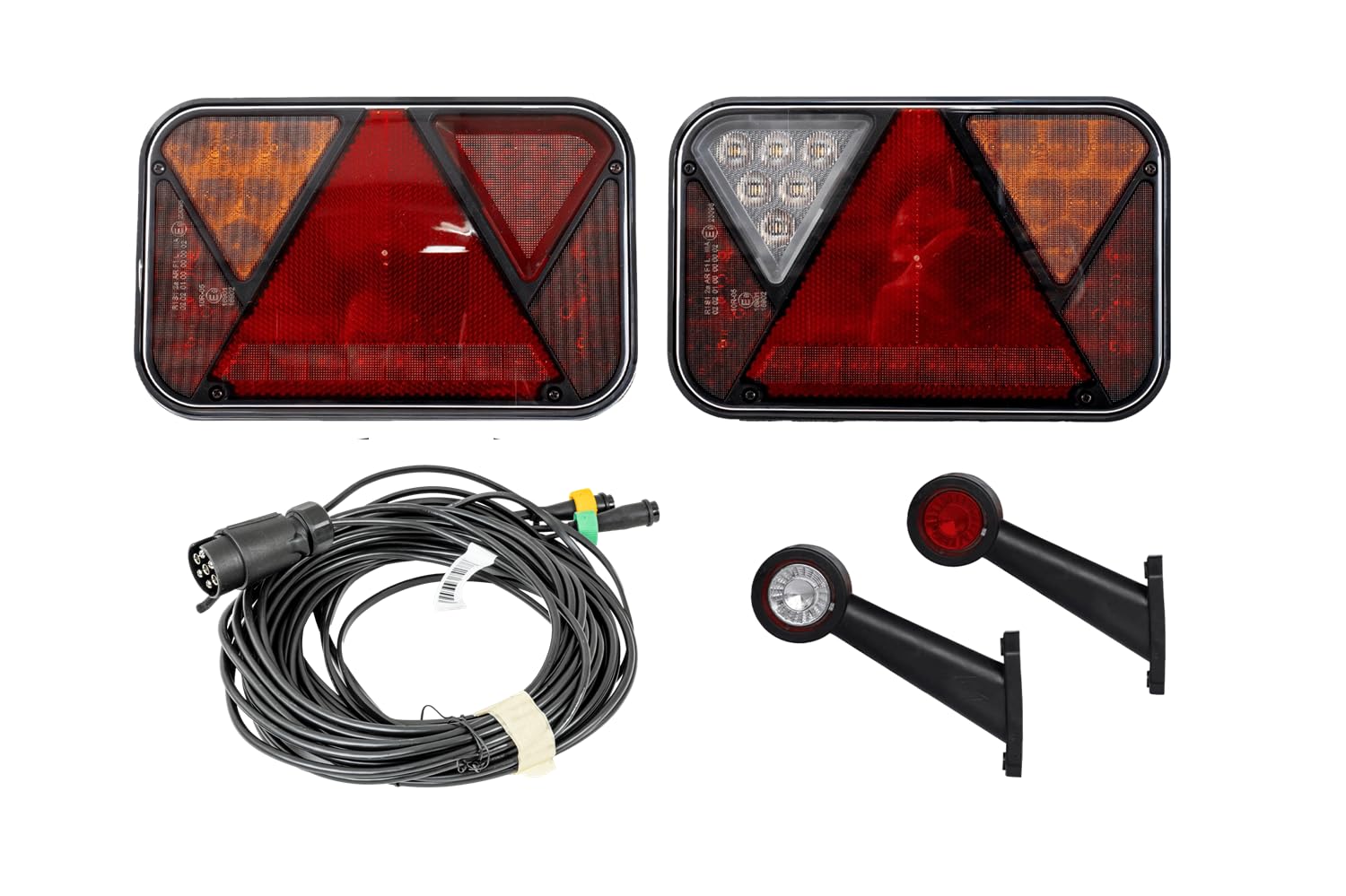 Zestaw świateł: lampy tylne LED FRISTOM + obrysowe LED HORPOL + wiązka MANTES 7m 7-PIN