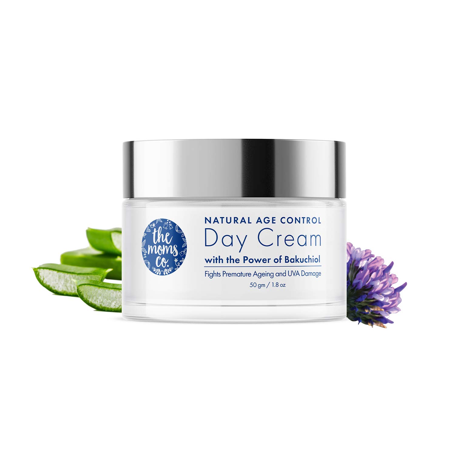 The Moms Co. Natural Age Control Day Face Cream with Bakuchiol (Natural Retinol), Anti Wrinkle Cream, Fine Lines & Sun Protection, Anti Aging Day Cream for Women & Men (50gm)