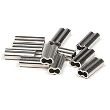 Billfisher Double Sleeves - Nickel | Lightweight & Corrosion-Resistant Wire Crimps Double Sleeves | Boating & Fishing Accessories
