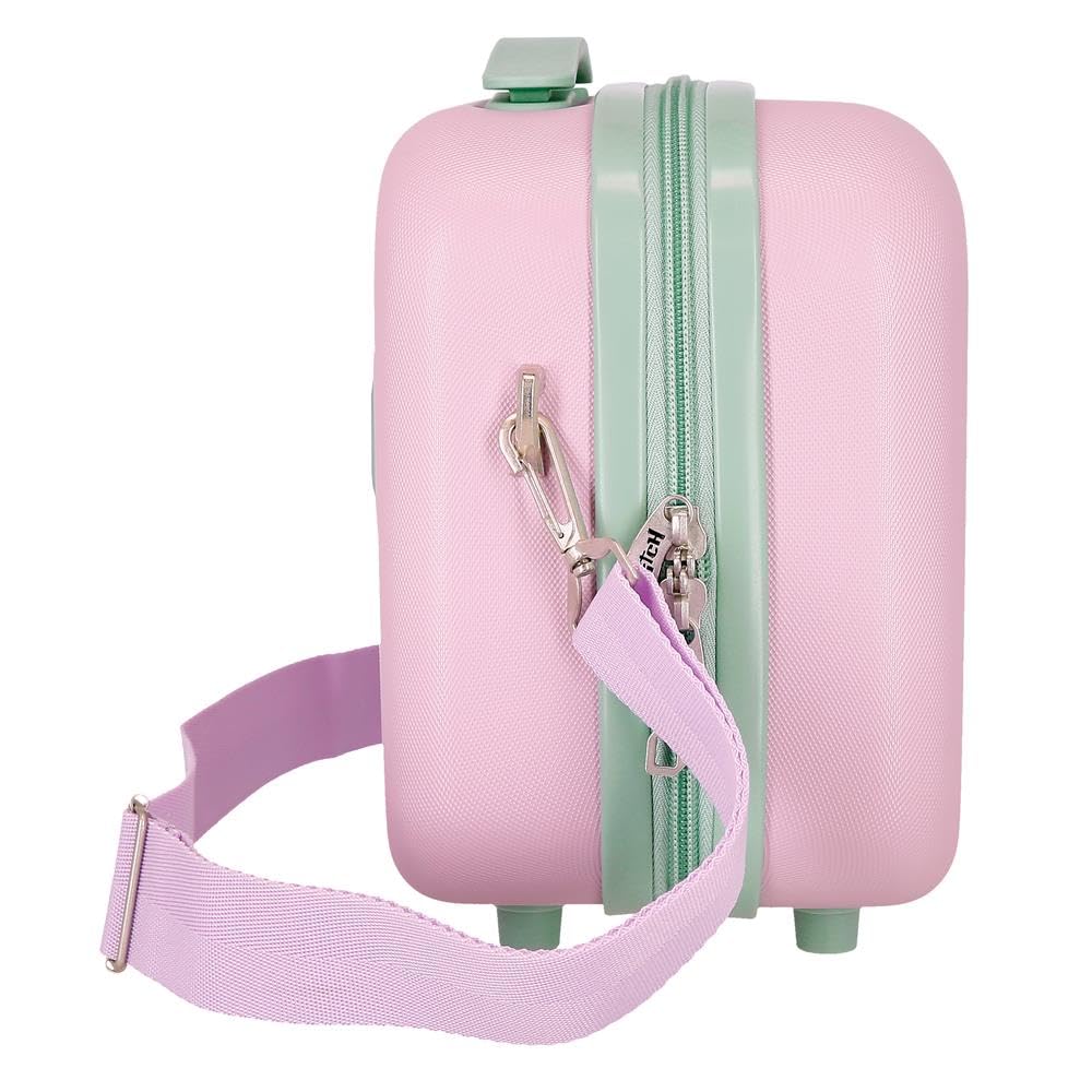 Joumma Disney Travelling with Stitch Nececer Adaptable Pink 29x21x15 cm Twardy ABS 9,14L 2,8 kg, Niebieski, Talla única, Adaptacyjna kosmetyczka