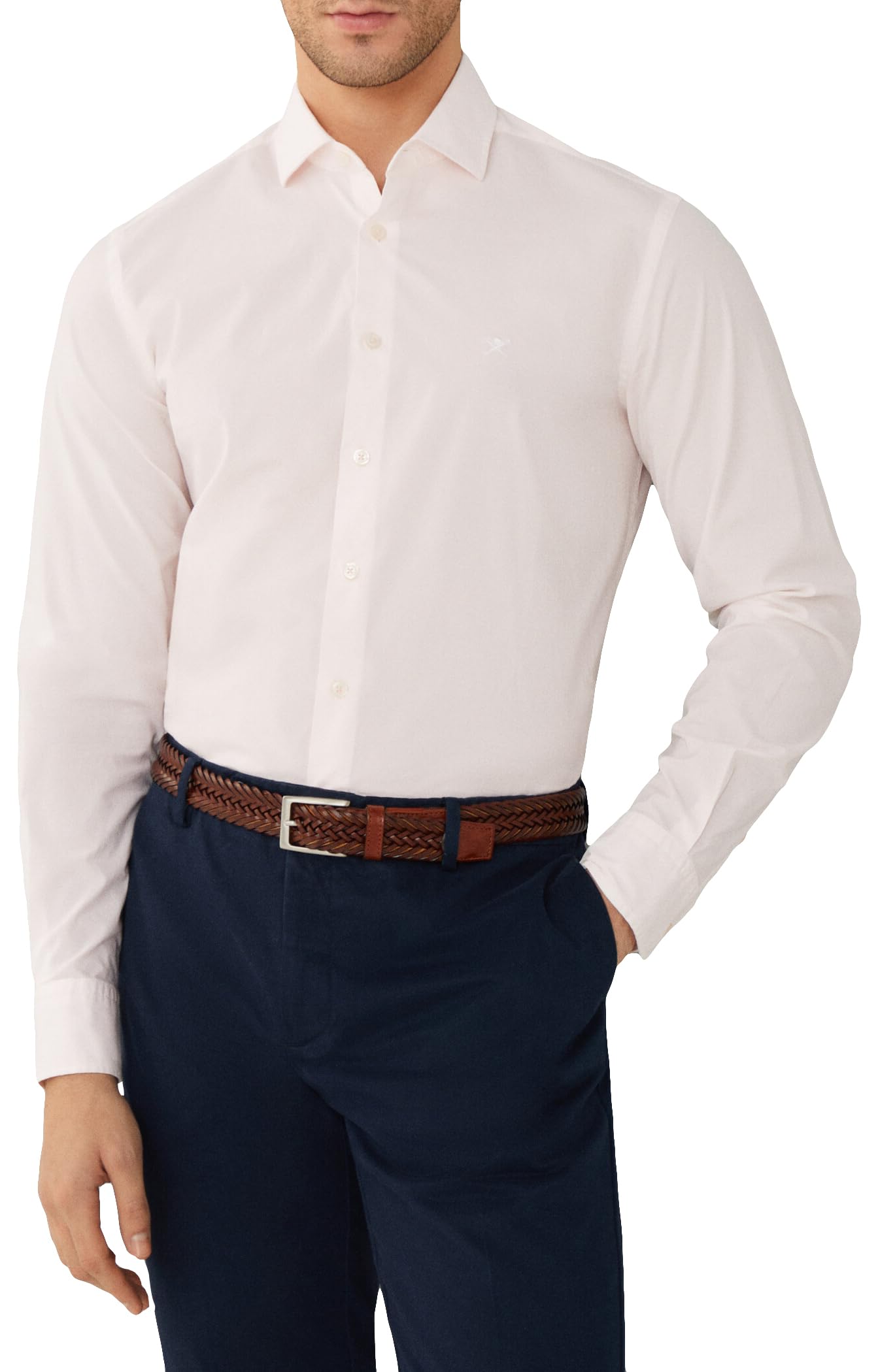 Hackett London Essential Stretch Pop Camisa para Hombre