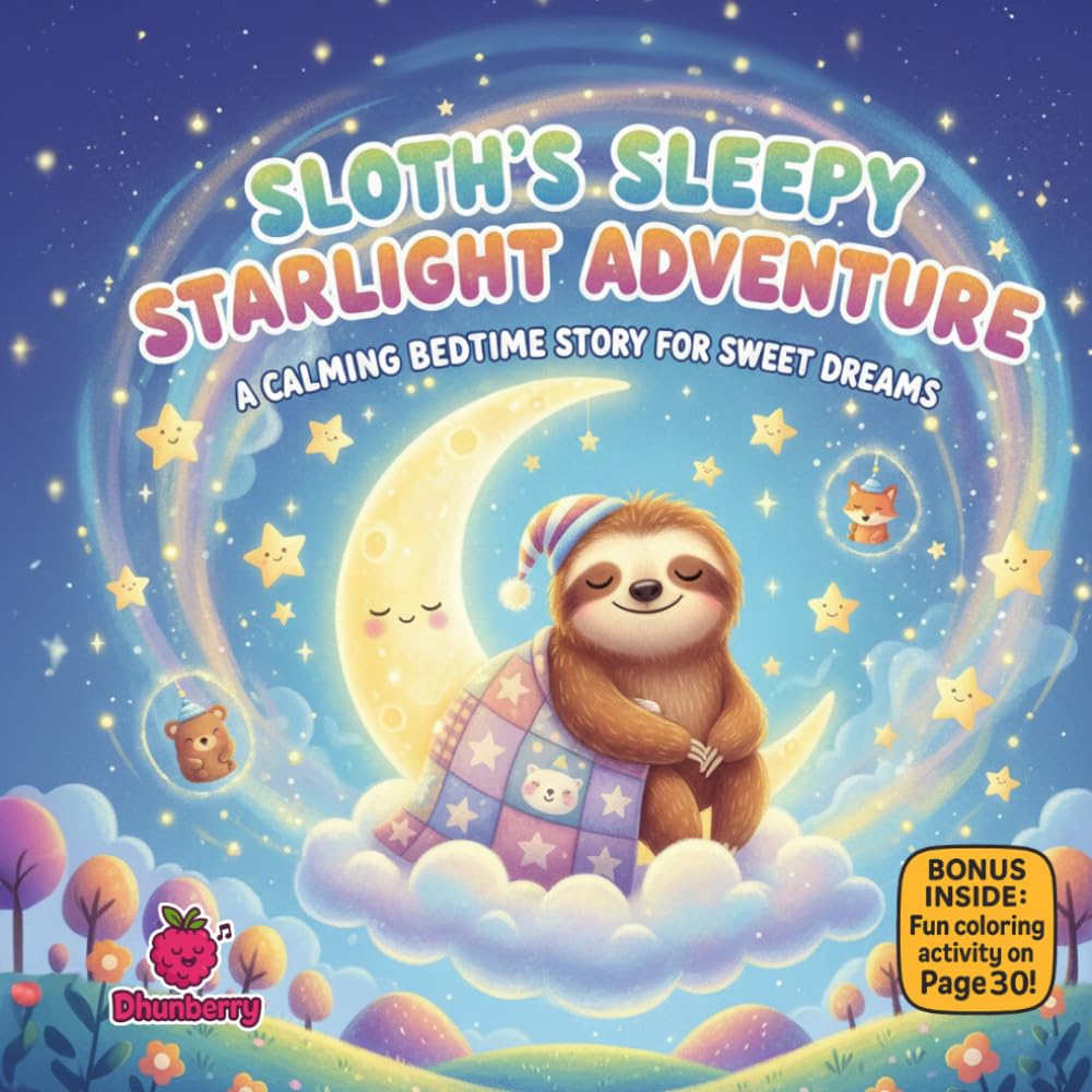 Sloth’s Sleepy Starlight Adventure: A Calming Bedtime Story for Sweet Dreams