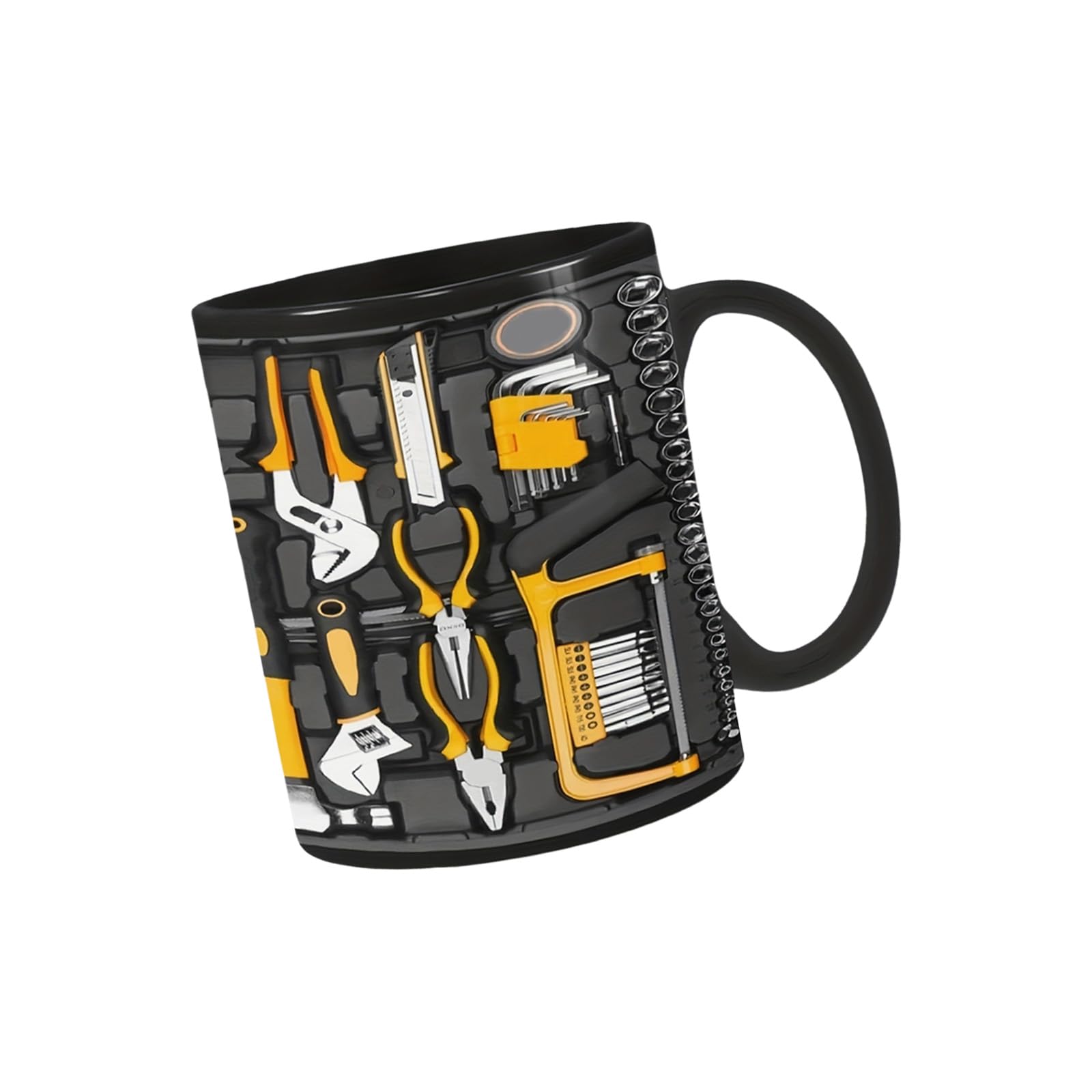 jiingekk Sturdy Ceramic Mugs Showcasing Unique Toolbox Theme Drinking Cup for Efficient in Work Environment Unique Mugs