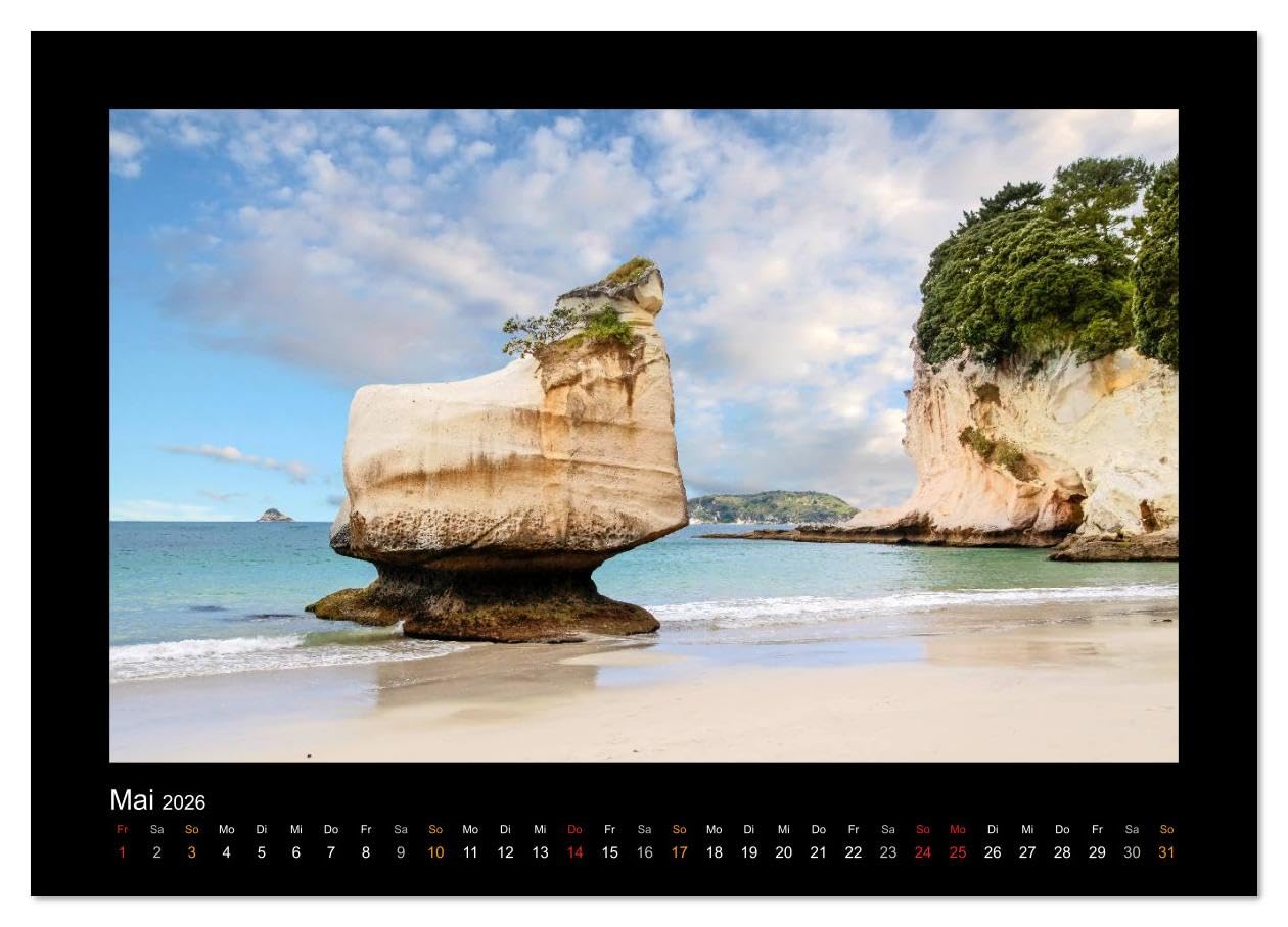 Neuseeland - Wunderwelt der Natur (Wandkalender 2026 DIN A2 quer), CALVENDO Monatskalender: Faszinierende Aufnahmen von unberührten und einsamen Naturlandschaften Neuseelands. (CALVENDO Natur)